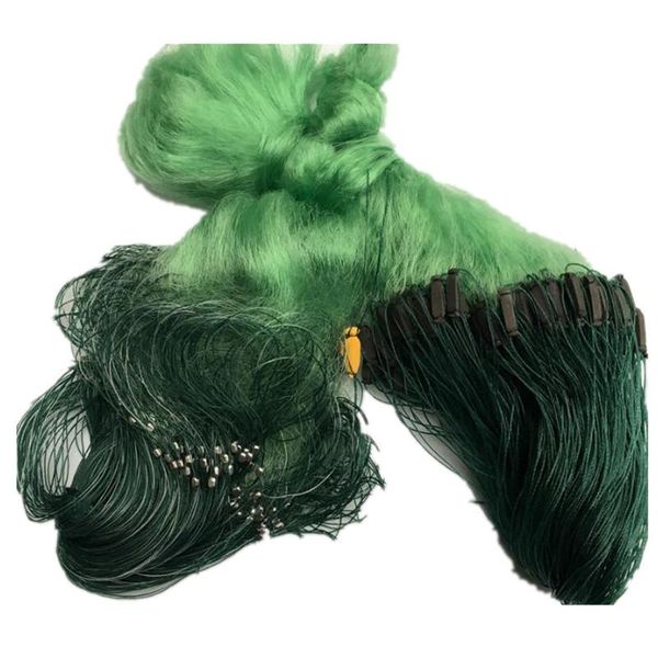 

fishing accessories poui come dream h1m l90m 3cm mesh monofilament nylon net 3layer green network gill trap rede outdoor