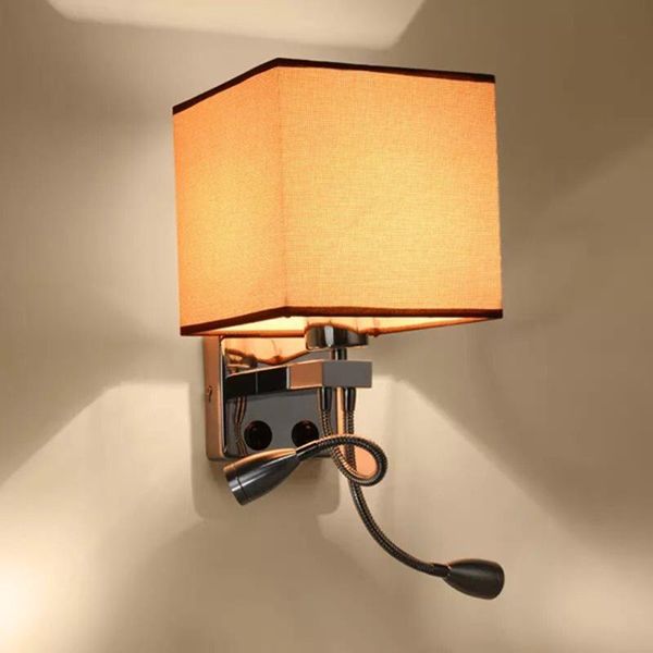 

wall lamp modern led lamps hostel bedroom night tubing rocker light fabric sconce bathroom lights