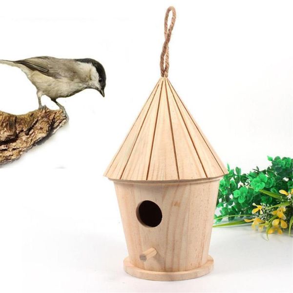 

wooden birds box 1pc creative nest dox house 14x8.5cm bird boxes pet decorations t26 cages