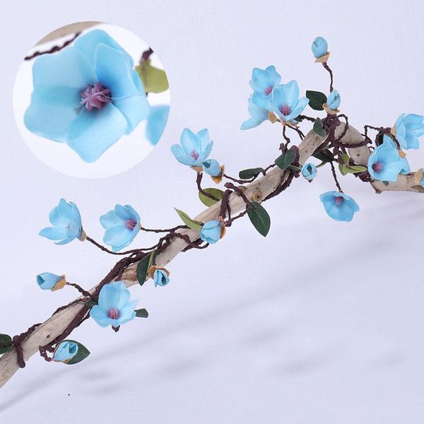 

decorative flowers & wreaths 1.6m magnolia artificial vine hanging ivy rattan wreath branch for home wedding diy background flower wall deco