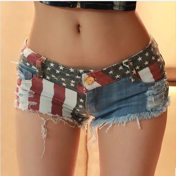 

fashion jeans denim american flag womens shorts xxl, White;black