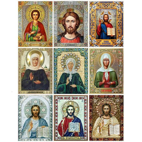 

diamond painting 5d icons full drill square embroidery religion arrival home decoration art
