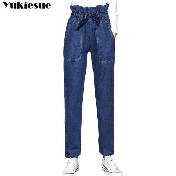 

fashionable woman's jeans with high waist ripped jeans for women cowboys jeans woman pants capris women's jean mujer plus size 210, Blue