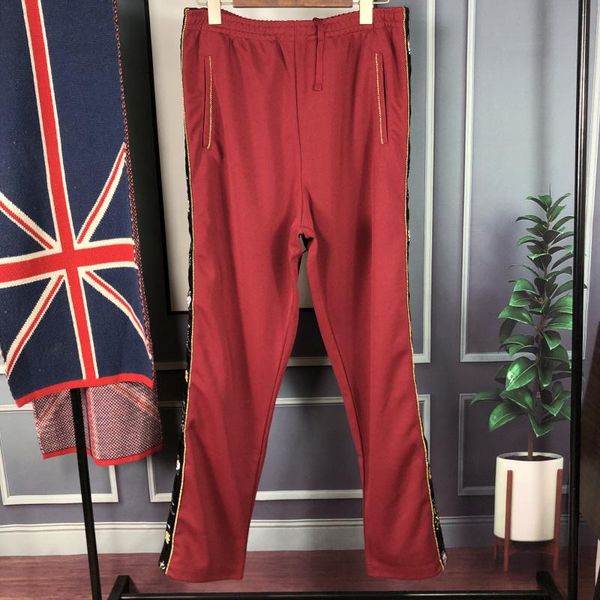 

ribbon kapital embroidery sweatpants men women pants green armygreen black red wine trousers cotton men's