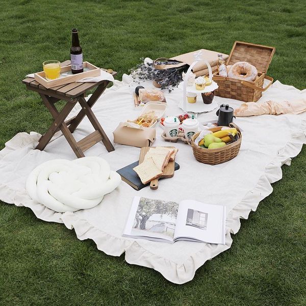 

spring autumn outing outdoor tableware plates fruit cookies fondant cake bread basket bakeware for party supply tablecloth other