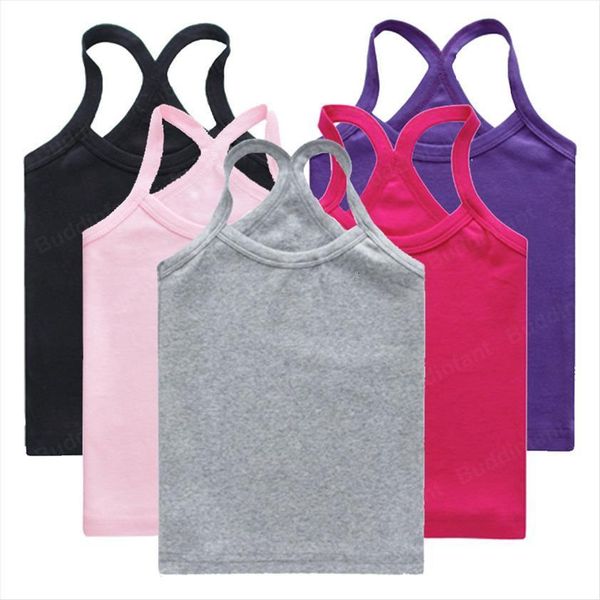 

kids for girls singlet undershirt boys girl tank soft underwear children camisole teen crop 2 13t, Blue