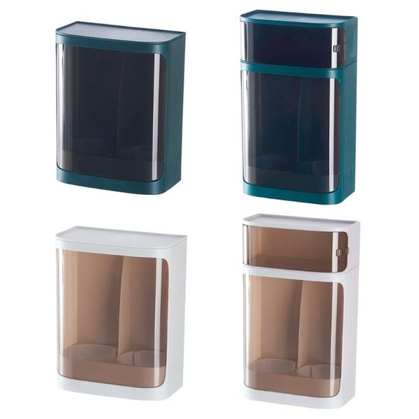 

kitchen storage & organization 28gf disposable paper cups dispenser pull type double tube cup holder wall mounted automatic rack container