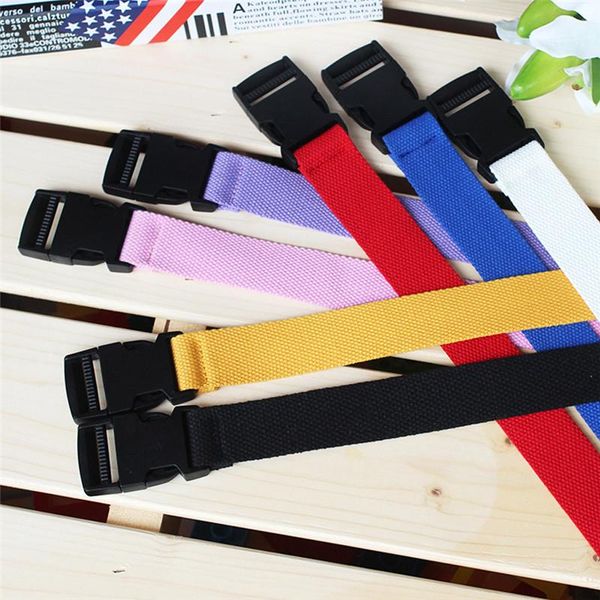 

outdoor fashion black canvas belt for women men casual waist belts with plastic buckle harajuku solid color long camping support, Black;gray