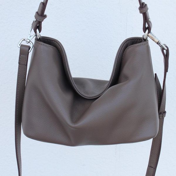 

evening bags casual soft genuine leather shoulder for women crossbody bag hobos solid hasp female messenger designer handbags1