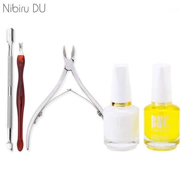 

nail art trim care set dead skin scissors softener exfoliating steel push nutrient oil professional nails manicure tools1