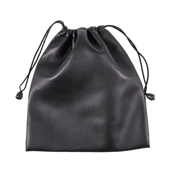 

storage bags pu leather soft bag pouch case for around earphone ae tp-1 dj headphone black