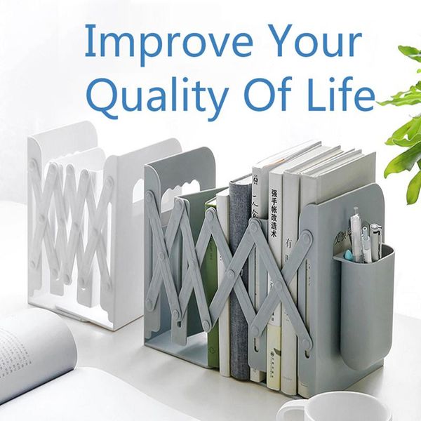 

kitchen storage & organization 1pc retractable book support for desk bookends decorative bookshelf organizer with pen holder office school s