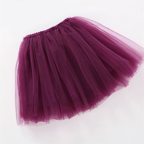 Verão adorável macio macio tulle bebê meninas tutu saia pettiskirt saias crianças filha de mãe 3-7T 210528