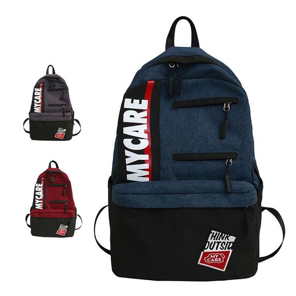 

backpack 2021 men female junior high school schoolbag multi pocket travel backpacks for teenage girls kids children student