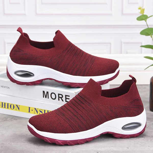 

shoes women's 2021 designer shoes casual thick soled air cushion socks breathable middle-aged and oldtraining sneakers