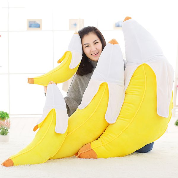 

peeled banana plush toy stuffed fruits bananas stuffed sofa decor pillow huggable kids comforting plushie friends gift 4 sizes