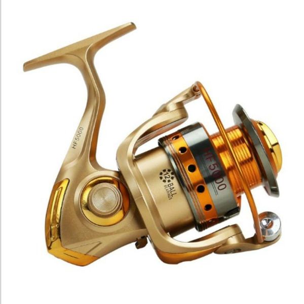 

baitcasting reels reservoir pond 12bb spinning reel full metal non-gap fishing wheel hf500-9000 series rotate the spool