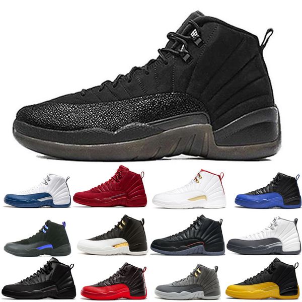 

2022 12s 12 basketball shoes jumpman men black purple bulls dark grey fiba flu game french blue indigo reverse taxi twist utility wings size