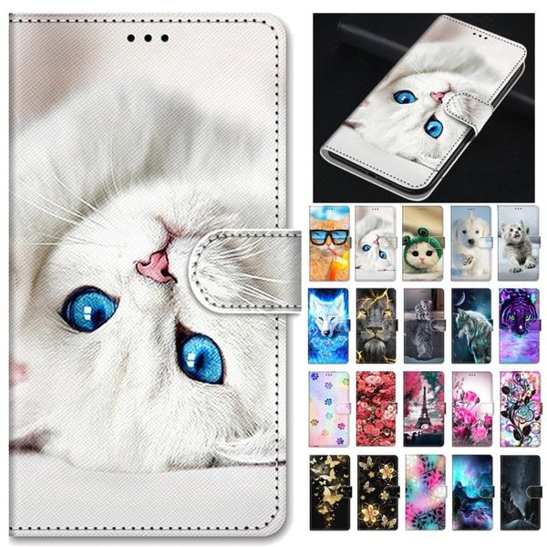 

leather case on for etui galaxy a51 flip wallet sfor a 51 a31 a41 a01 a21 a11 cover coque cell phone cases