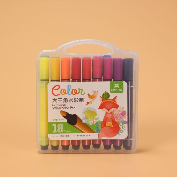

pen watercolor set for kindergarten pupils, Black;red