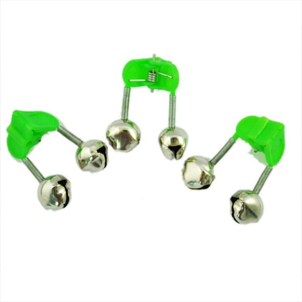 

boat fishing rods 3 pcs bite alarm rod pole twin ring bells w clip green
