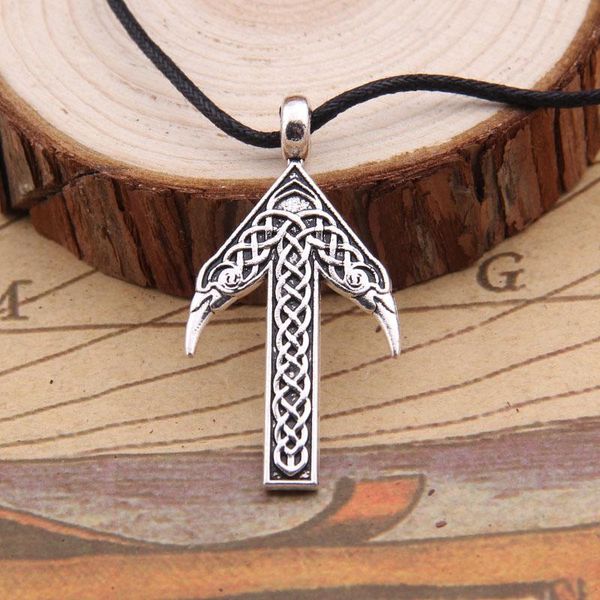 

pendant necklaces viking raven amulet men necklace scandinavian as gift, Silver