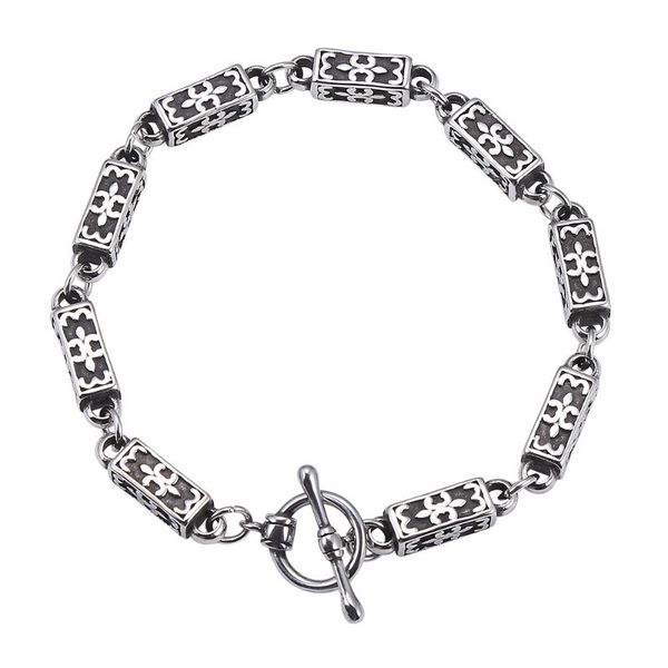 

charm bracelets men stainless steel link chain & bangles women cuff wristband biker motorcycle bracelet gs0023, Golden;silver