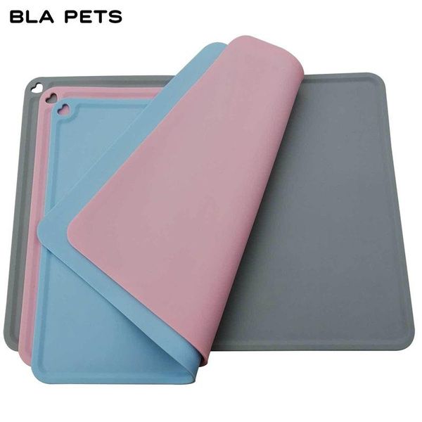 

kennels & pens quality waterproof non-slip pet mat for cat color silicone bowl drinking water pad dog feeding easy clean