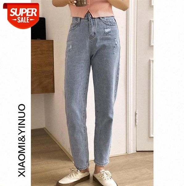 

[ou fan] 7880 women's jeans, straight, high waist, thin, daddy pants, loose wide leg women #z69p, Black;gray