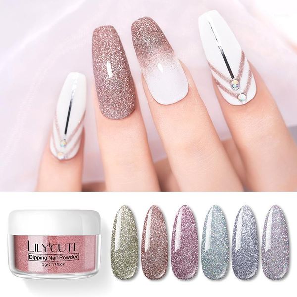 

platinum shiny dipping nail powder laser sparkly diamond art chrome pigment diy decoration1, Silver;gold