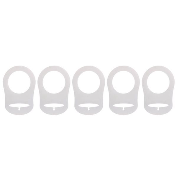 

5pcs luminous silicone pacifier baby dummy holder clip adapter rings pacifiers#