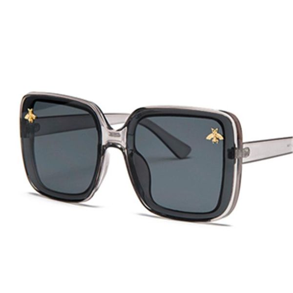

sunglasses fashion square frame bee men women designer vintage sun glasses shades oculos uv400, White;black