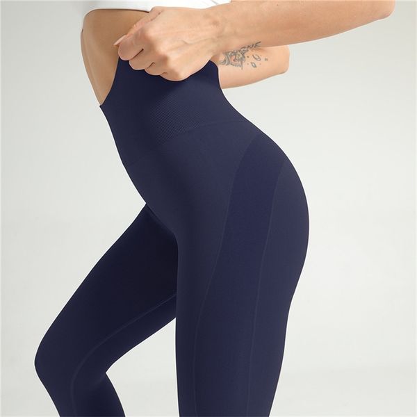

women high waist leggings gym sport fitness woman workout leggins ladies navy leggings pants 211218, Black
