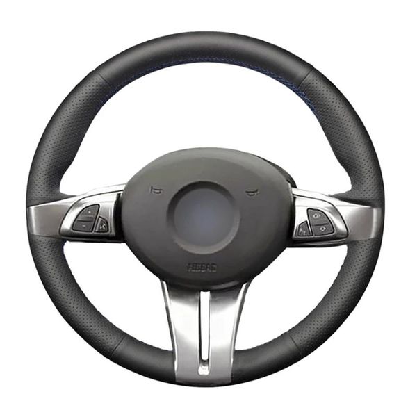 

steering wheel covers black artificial leather handsewing no-slip car cover for z4 e85 (roadster) 2003-2008 e86 (coupe) 2005-2008