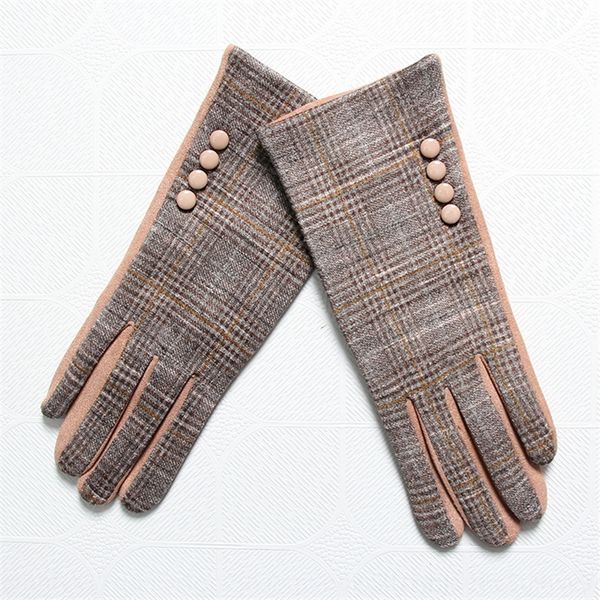 

lz0 korean fashion simple lattice women' warm autumn warm lovesgloves and lovesand winter outdoor ridin touch screen thin sub mittens fine, Blue;gray