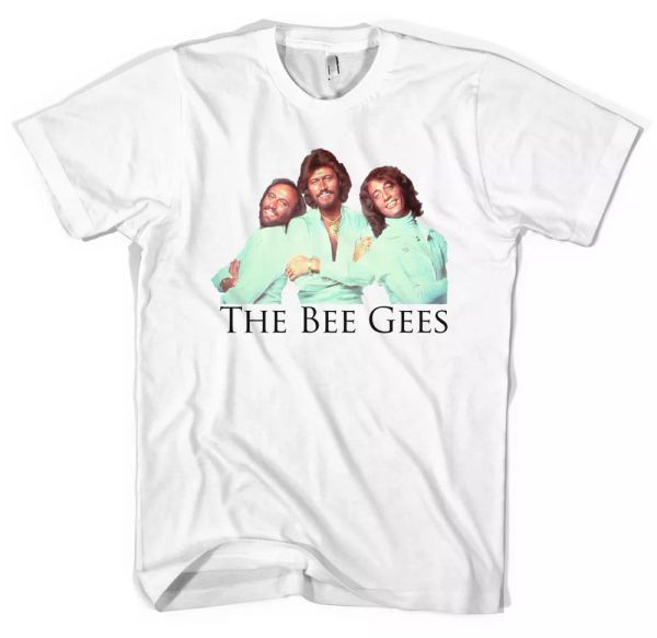 

the bee gees fever saturday night disco pop 70's t-shirt all, White;black