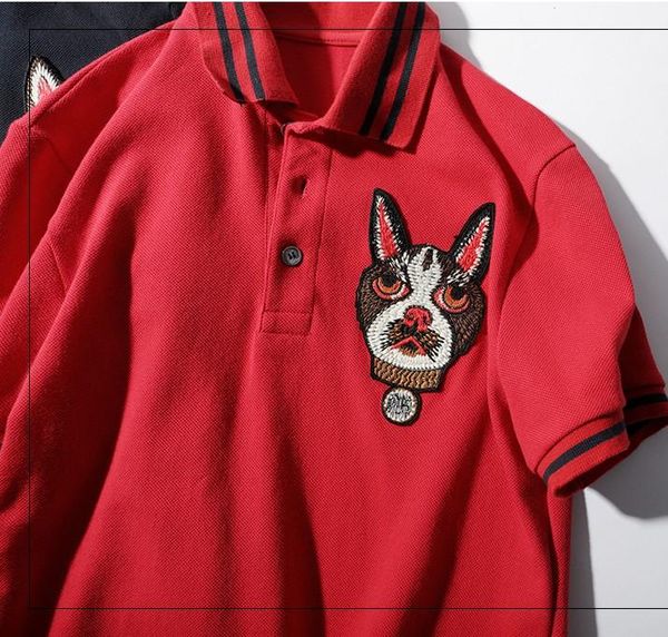 

women's polos high 2021 embroidered boston terrier shirts shirt hip hop skateboard cotton -3xl #h17, White