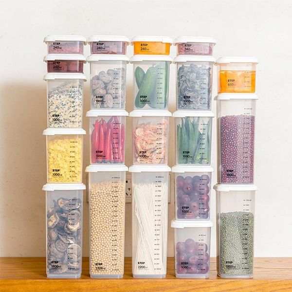 

storage bottles & jars plastic airtight of different capacities, kitchen fresh keep food to transparent boxes, s2v8