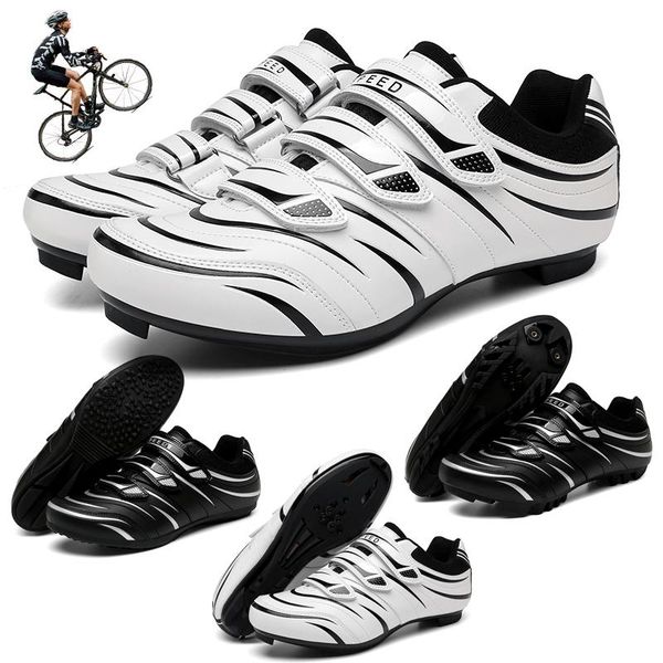 

outdoor mountain bike shoes ladies fashion ultra-light non-slip cycling racing men's self-locking bicycle footwear, Black