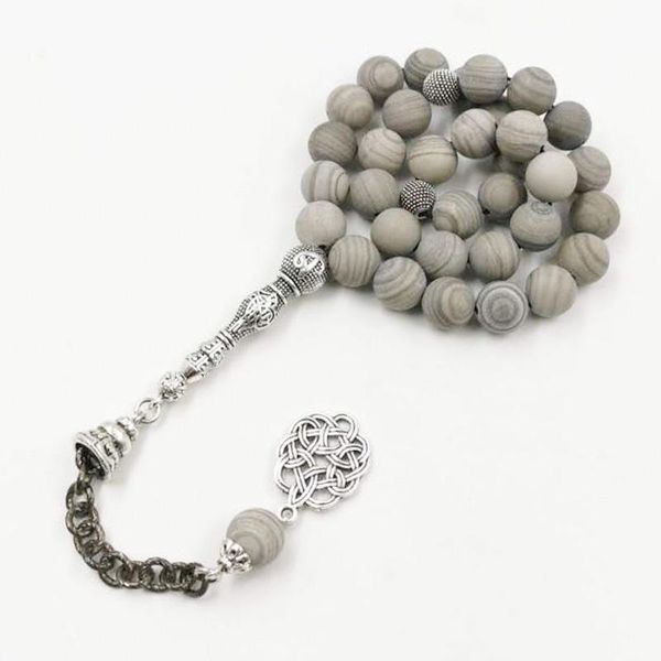 

beaded, strands natural grain stone 2021 style tasbih muslim gift man misbaha prayer beads 33beads eid ramadan gifts arabic fashion bracelet, Black