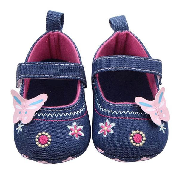 

first walkers born infant baby girls flower embroidery butterfly soft sole shoes casual non-slip toddler shoe 0-18 month a20
