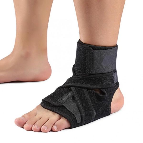 

adjustable 2 pack ankle brace sleeve breathable compression foot drop support stabilizer easy, Blue;black