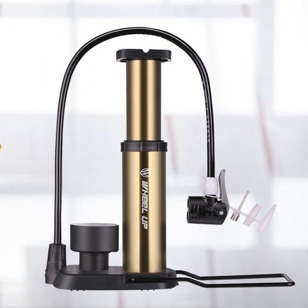 

bike pumps portable tire floor pump high pressure foot inflator activated gold