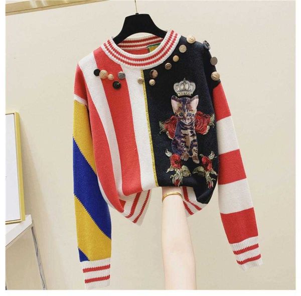 

women's sweaters female fashion shirts z12200 luxury track famous european design party women's clothing 4uk8, White;black