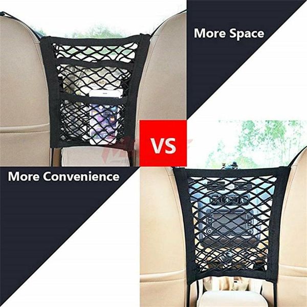 

car organizer net standard between seat mesh storage with pockets front l9ce