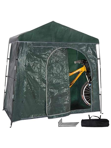 

outdoor mountain bike tent versatile bicycle storage shed two adults bicycles waterproof and uv-treated durable frame tents shelters