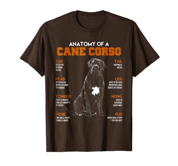 

anatomy of a cane corso dogs t shirt funny gift, White;black