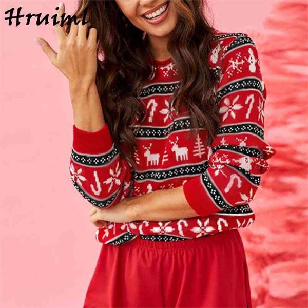 

vintage long sleeve blouse women fashion christmas print o neck autumn female casual loose streetwear plus size 210513, White