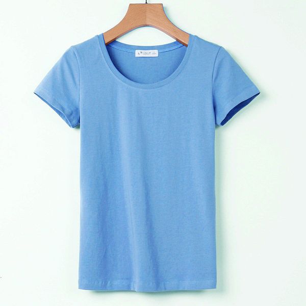 

tee fashion women's leisure high-quality soft short-sleeved breathable t-shirt, White
