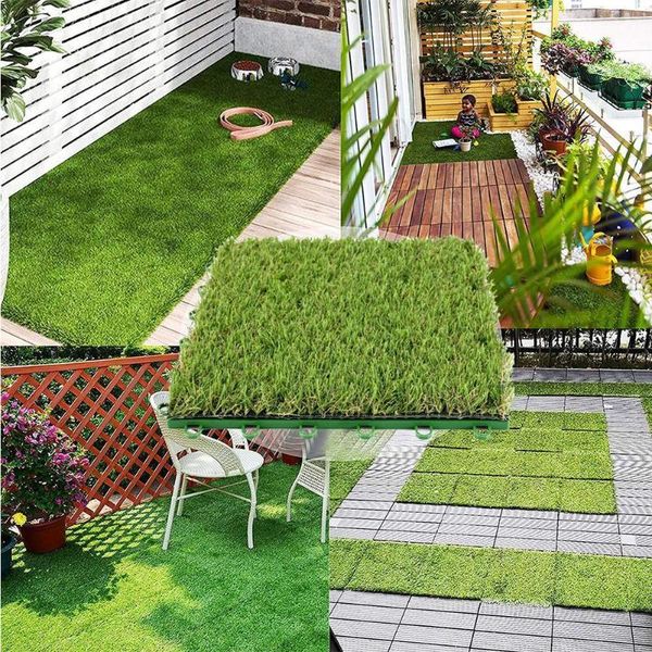

decorative flowers & wreaths gardening artificial lawn outdoor balcony garden beautification decoration mat with base plate can be spliced